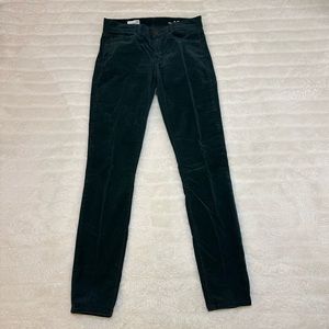 Corduroy skinny straight leg pants